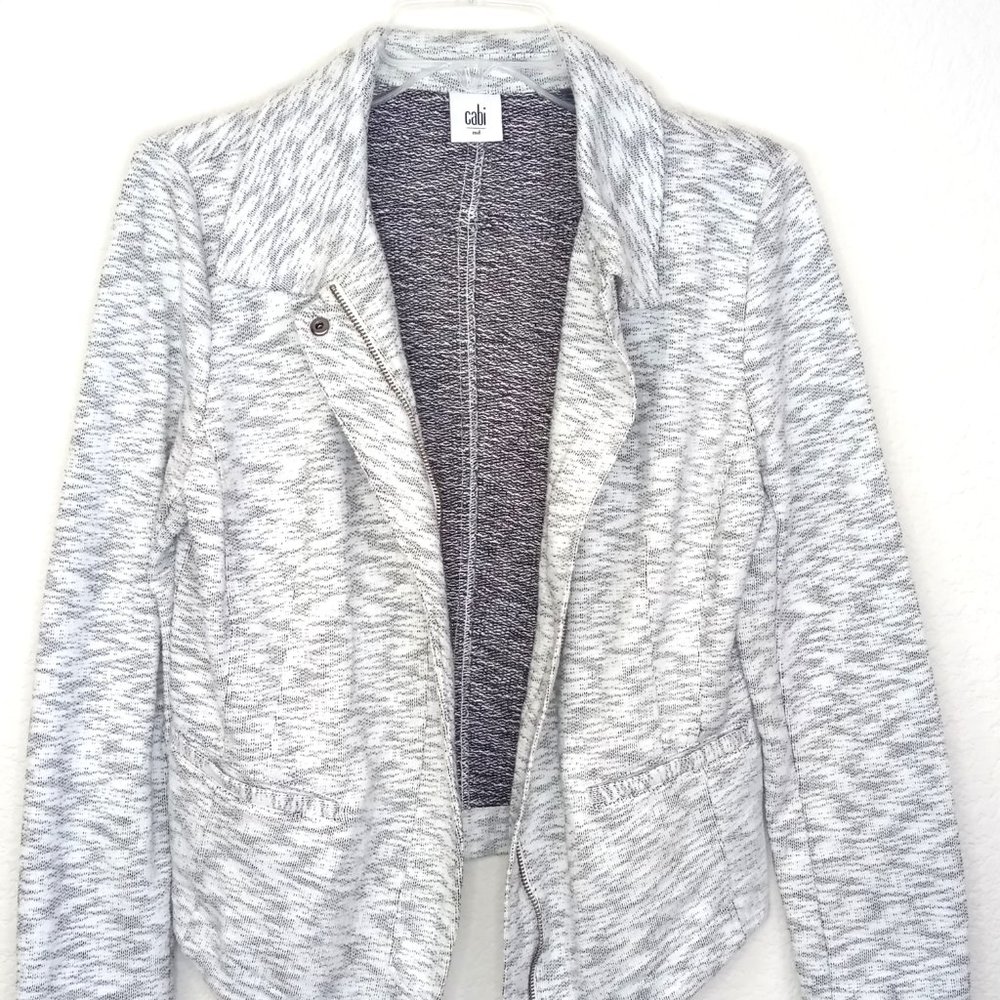 CABI Gray Neo Moto Jacket Blazer M - Picture 3 of 13